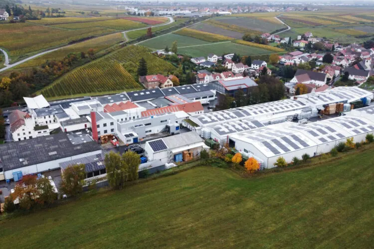 Luftbild des GECHEM-Standorts in Kleinkarlbach